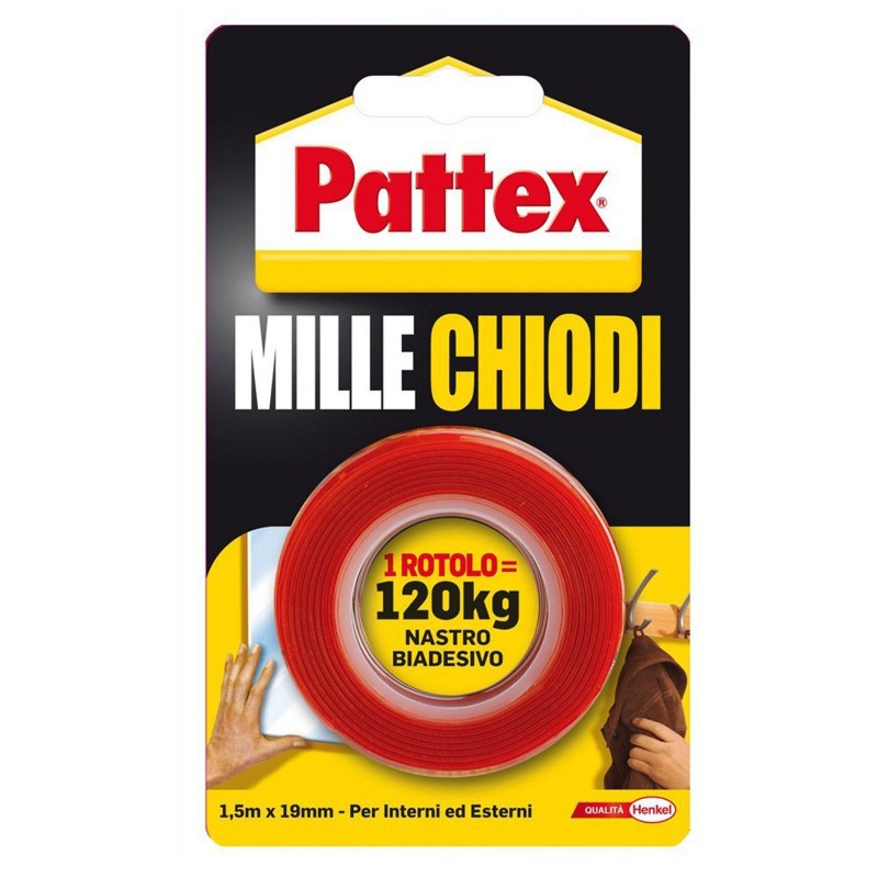 PATTEX MILLE CHIODI TAPE 19mm x 1.5mm